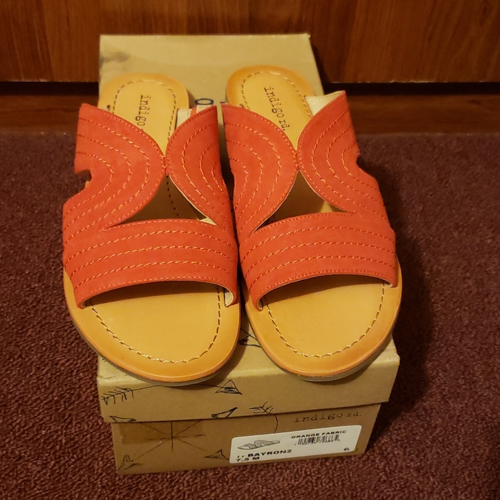 Indigo RD Leather slides